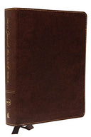 NKJV, Journal the Word Bible, Bonded Leather, Brown, Red Letter Edition, Comfort Print: Reflect, Journal, or Create Art Next to Your Favorite Verses -- Thomas Nelson, Bible