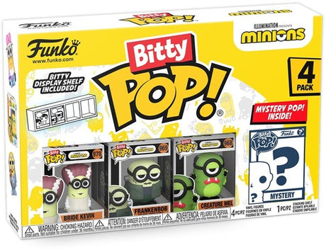 Minions- Frankenbob 4Pk, Funko Bitty Pop!:, Collectibles