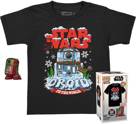 Star Wars-Holiday R2d2(Mt)- L, Funko Pocket Pop!&Tee:, Collectibles