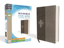 Niv, Bible for Kids, Leathersoft, Gray, Red Letter, Comfort Print: Thinline Edition -- Zondervan, Bible