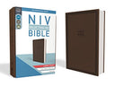 NIV, Value Thinline Bible, Large Print, Imitation Leather, Brown -- Zondervan, Bible