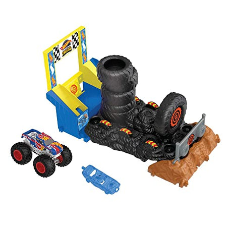 Hw Monster Race Aces Tire Smash Race Playset, Hot Wheels, Collectibles