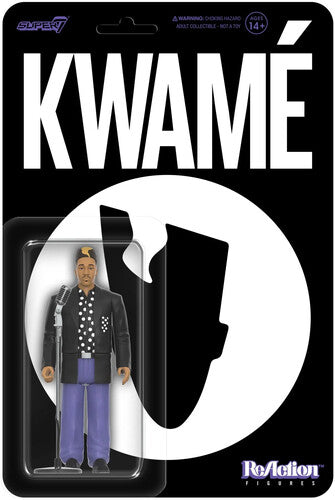 KWAME / SUPER7 - "BOY GENIUS" BLACK/WHITE POLKA DOT ReACTION FIGURE, Kwame Reaction - Kwame (Black/White Polka Dot), LP