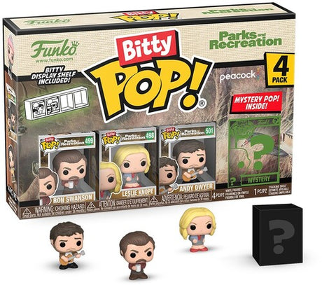 Bitty Pop Television Parks & Recreation Ron 4 Pack, Funko Bitty Pop, Collectibles