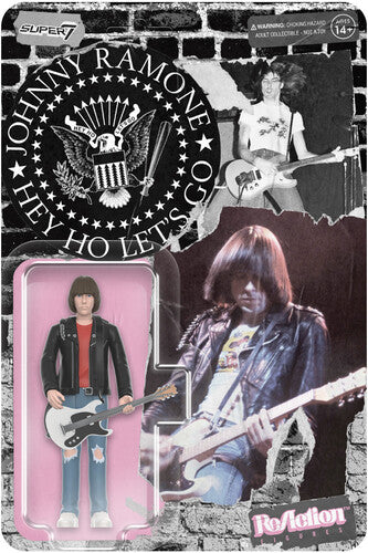 RAMONES / SUPER7 - JOHNNY RAMONE (RED SHIRT) ReACTION FIGURE (WAVE 1)