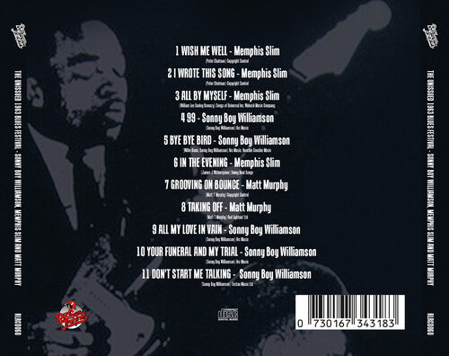 Unissued 1963 Blues Festival, Sonny Boy / Slim Williamson, CD
