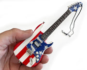 Wayne Kramer Usa Flag Mini Guitar Holiday Ornament