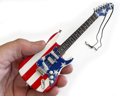 Wayne Kramer Usa Flag Mini Guitar Holiday Ornament