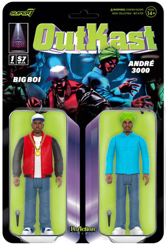 OUTKAST / SUPER7 - "ATLIENS" 2 PACK ReACTION FIGURES WAVE 1 (BIG BOI &amp; ANDRE 3000)