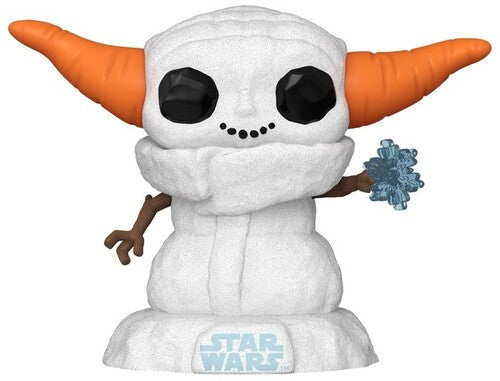 Pop Star Wars Mandalorian Holiday S1 Grogu Snowman