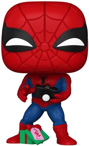 Pop Marvel Spiderman With Open Gift