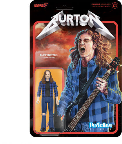 BURTON, CLIFF / SUPER7 - SUPER7 - CLIFF BURTON  REACTION FIGURE - (Flannel Shirt)