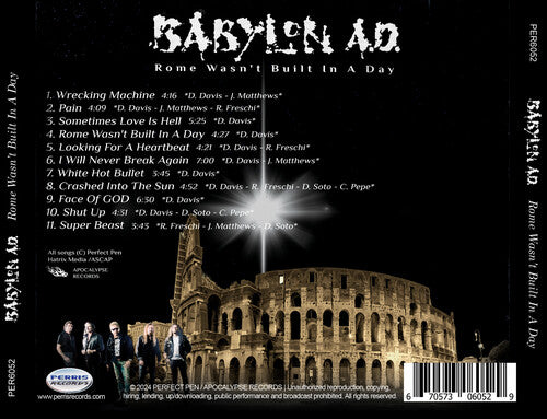 Rome Wasn't Built In A Day, Babylon Ad, CD