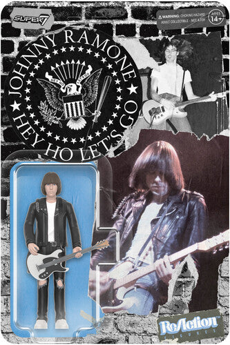 RAMONES / SUPER7 - JOHNNY RAMONE (WHITE SHIRT) ReACTION FIGURE, Johnny Ramone Reaction Figures - (White Shirt), LP