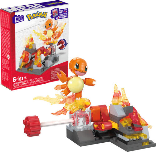 Pokemon Charmanders Fire Type Spin Building Toy
