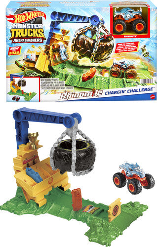 Hw Monster Trucks Rhinomite Chargin Challenge Play