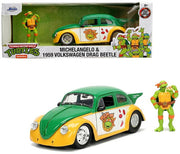 1:24 Vw Drag Beetle W/ Tmnt Michelangelo Fig