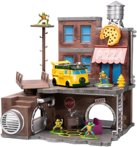 Tmnt Nano Scene W/ 4 Tmnt Nano Figs
