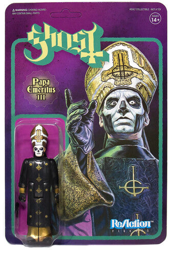 GHOST / SUPER7 - PAPA EMERITUS III ReACTION FIGURE (MELIORA / POPESTAR ALBUMS)
