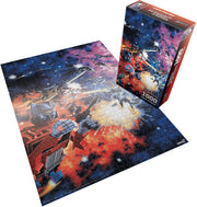 Transformers Space Fight Art Chome Paper Puzzle