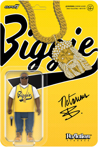 NOTORIOUS B.I.G. / SUPER7 - BIGGIE SMALLS / YELLOW JERSEY ReACTION FIGURE