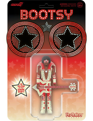 BOOTSY COLLINS / SUPER7 - GLOW IN THE DARK - ReACTION FIGURE WAVE 3 [FUNKADELIC]