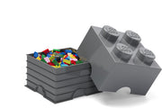 Lego Storage Brick With 4 Knobs Dark Grey