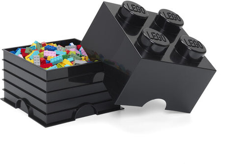 Lego Storage Brick With 4 Knobs Black, Room Copenhagen, Collectibles
