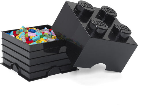 Lego Storage Brick With 4 Knobs Black, Room Copenhagen, Collectibles