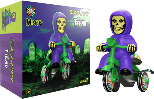 MISFITS / SUPER7 - WIND UP SUPER CYCLES - PURPLE 'FIEND' ON GREEN TRIKE