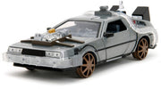 1:24 Bttf - Time Machine W/Rail Wheels