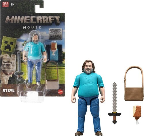 Minecraft 4In Steve Figure With Accessories