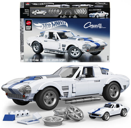 Brick Shop Hot Wheels Elite Building Set Corvette, Mattel Brick Shop Hot Wheels, Collectibles