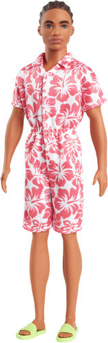 Barbie Ken Fashionista Braided Brown Hair Coral