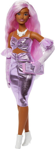 Barbie Dlx Style Pink Hair And Metallic Pink Dress, Barbie Deluxe Style, Collectibles