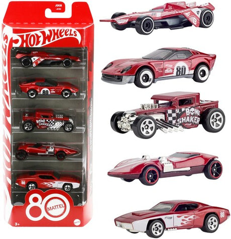 Hot Wheels 5 Pack Mattel 80Th Anniversary, Hot Wheels, Collectibles