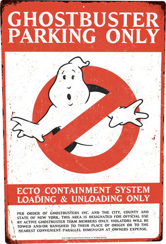 Ghostbusters Parking Metal Sign