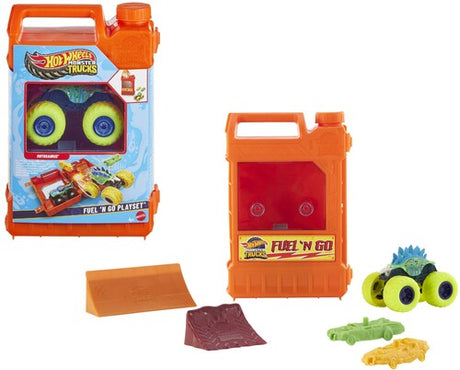 Hw Monster Trucks Stunt N Go Fossil Fuel Playset, Hot Wheels Monster Trucks, Collectibles