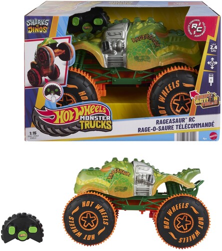 Hot Wheels Monster Truck Rc 1 15 Rage A Saur