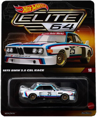 Hot Wheels Premium Elite 64 1975 Bmw 3 0 Csl Race, Hot Wheels Premium, Collectibles
