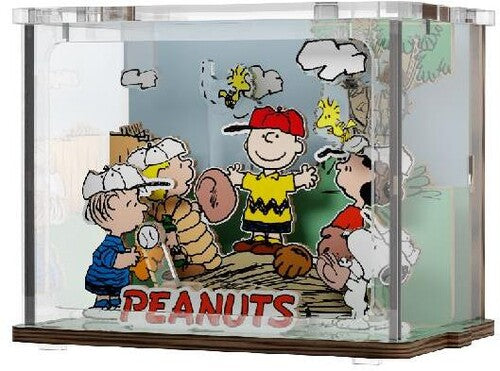 Snoopy Baseball Time Wooden Mini Scene