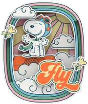 Snoopy Pilot Dreams Wooden Magnet