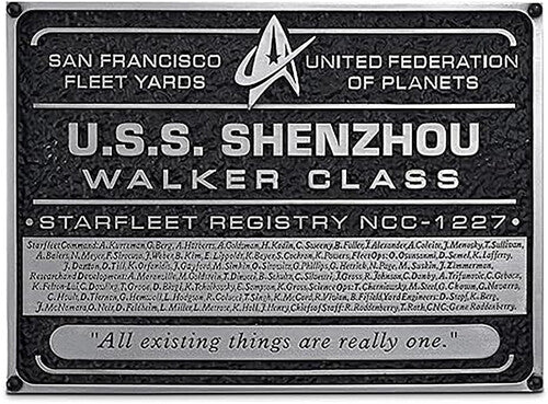 Star-Trek Discovery Ships Shenzhou Plaque