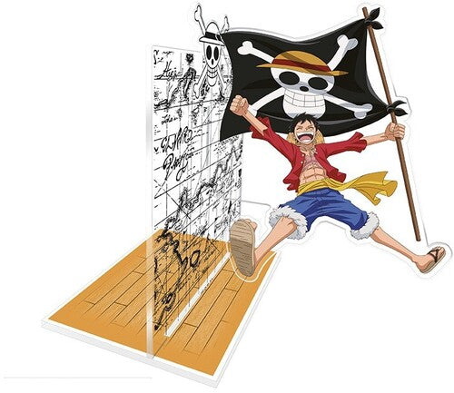 One Piece - Acryl Bookend - Luffy With His Flag, One Piece - Acryl Bookend - Luffy With His Flag, Collectibles