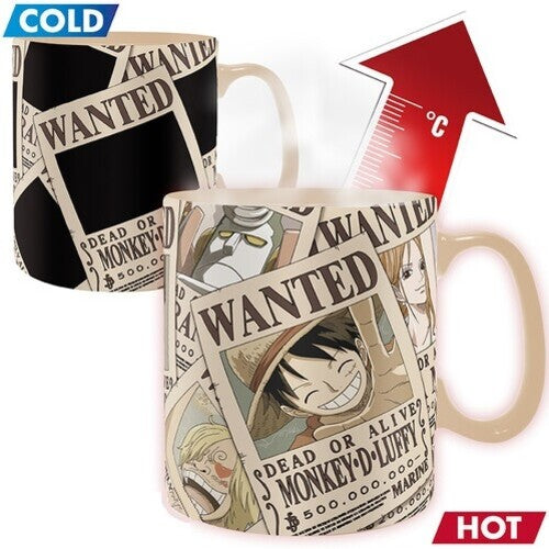 One Piece - Mug Heat Change - 460 Ml - Wanted, One Piece - Mug Heat Change - 460 Ml - Wanted, Collectibles