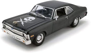 1:18 Death Proof 1971 Chevrolet Nova Matte Black