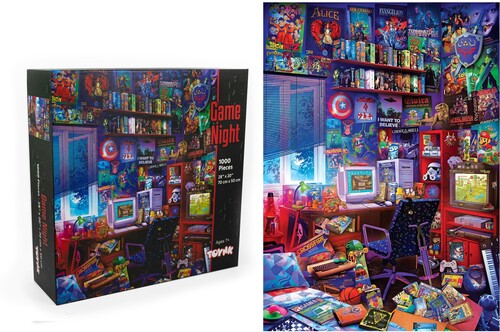 80S Game Room Pop Culture 1000 Piece Jigsaw Puzzle
