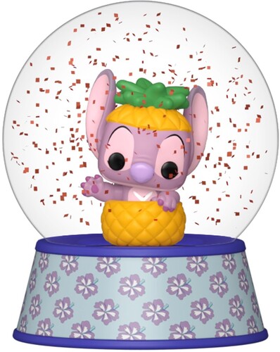 Pop Mini Glitter Globe Stitch Angel In Pineapple, Pop Mini Glitter Globe Stitch, Collectibles