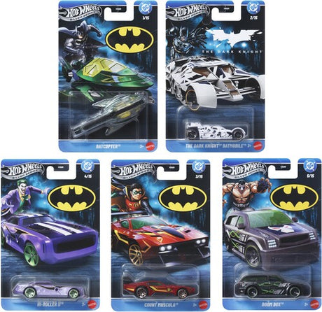 Hw 1 64 Silver Series Batman 10 Piece S Asrt, Hot Wheels, Collectibles