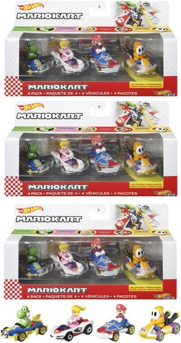 Hot Wheels Mario Kart 4 Pack 3 Piece T Asrt, Hot Wheels Monster Trucks, Collectibles